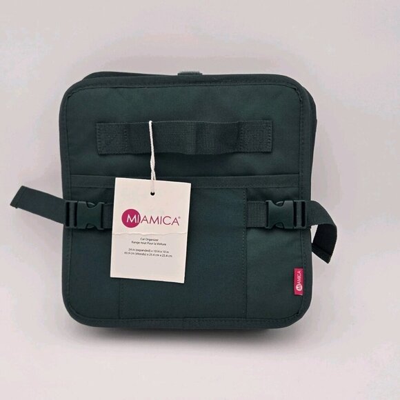 Miamica Car Organizer Green 10x10x24 Collapsible Storage Trunk Boot Shopping New - Picture 2 of 6